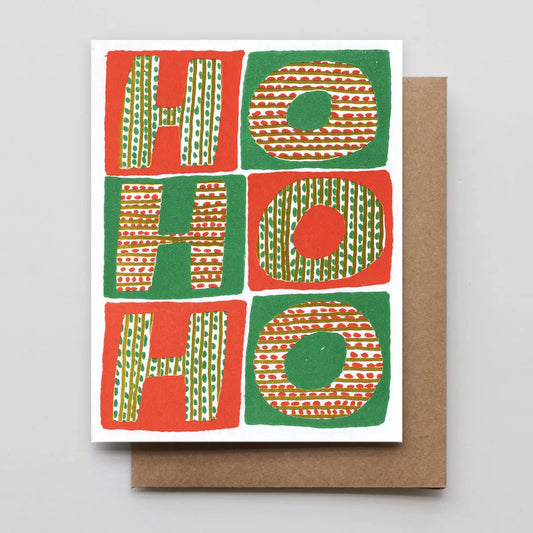 Ho Ho Ho Dots-N-Lines Card