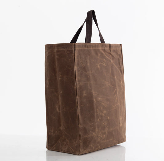 Waxed Canvas Market Tote in Khaki