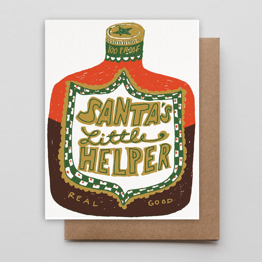 Santa's Little Helper Foil Card