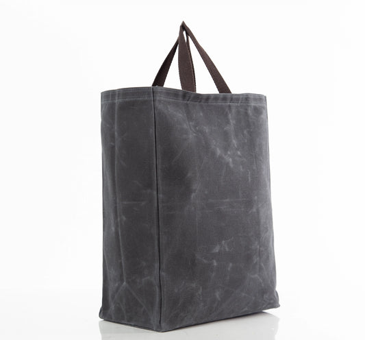 Waxed Canvas Market Tote in Slate