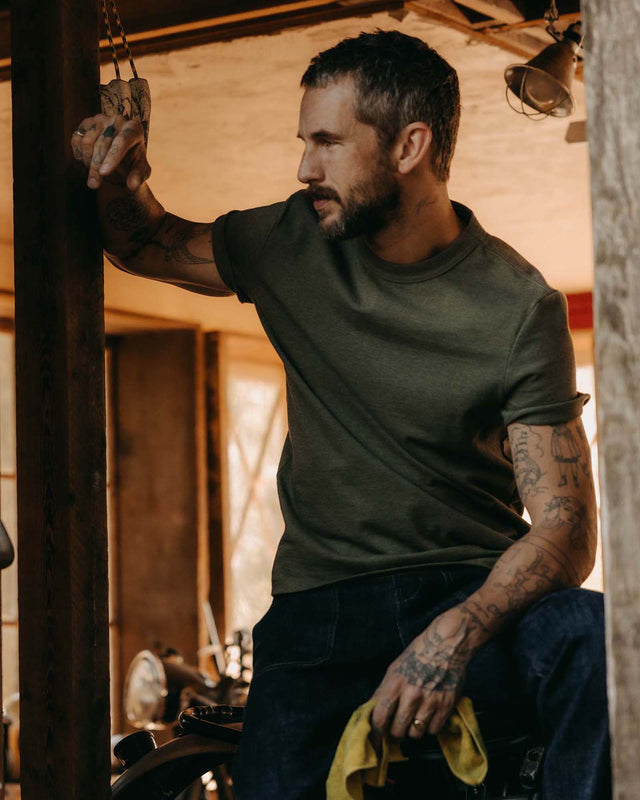 The Organic Cotton Shop Tee in Army Twist