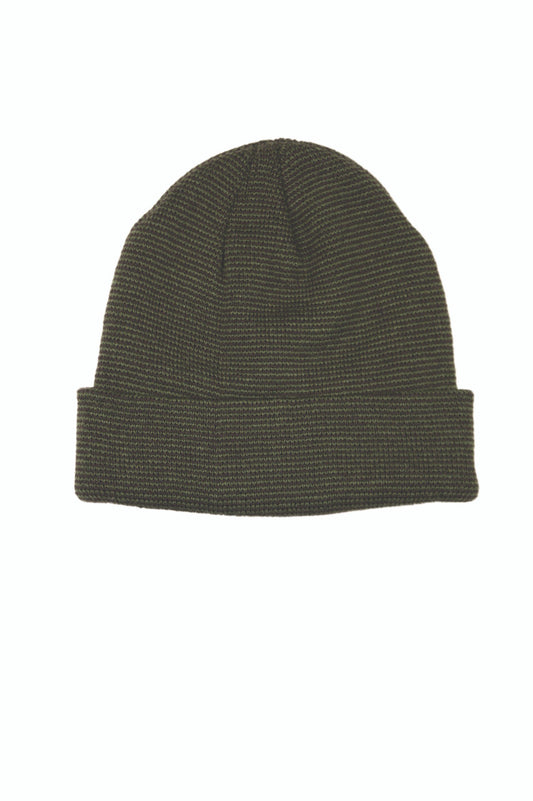 Striped Beanie in Leaf