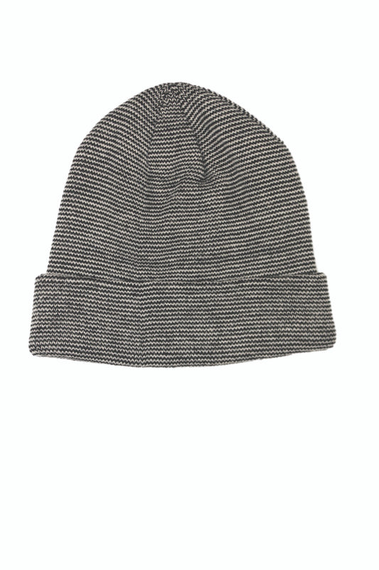 Striped Beanie in Sand