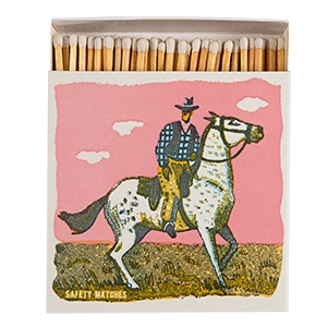 Pink Cowboy Square Matchbox