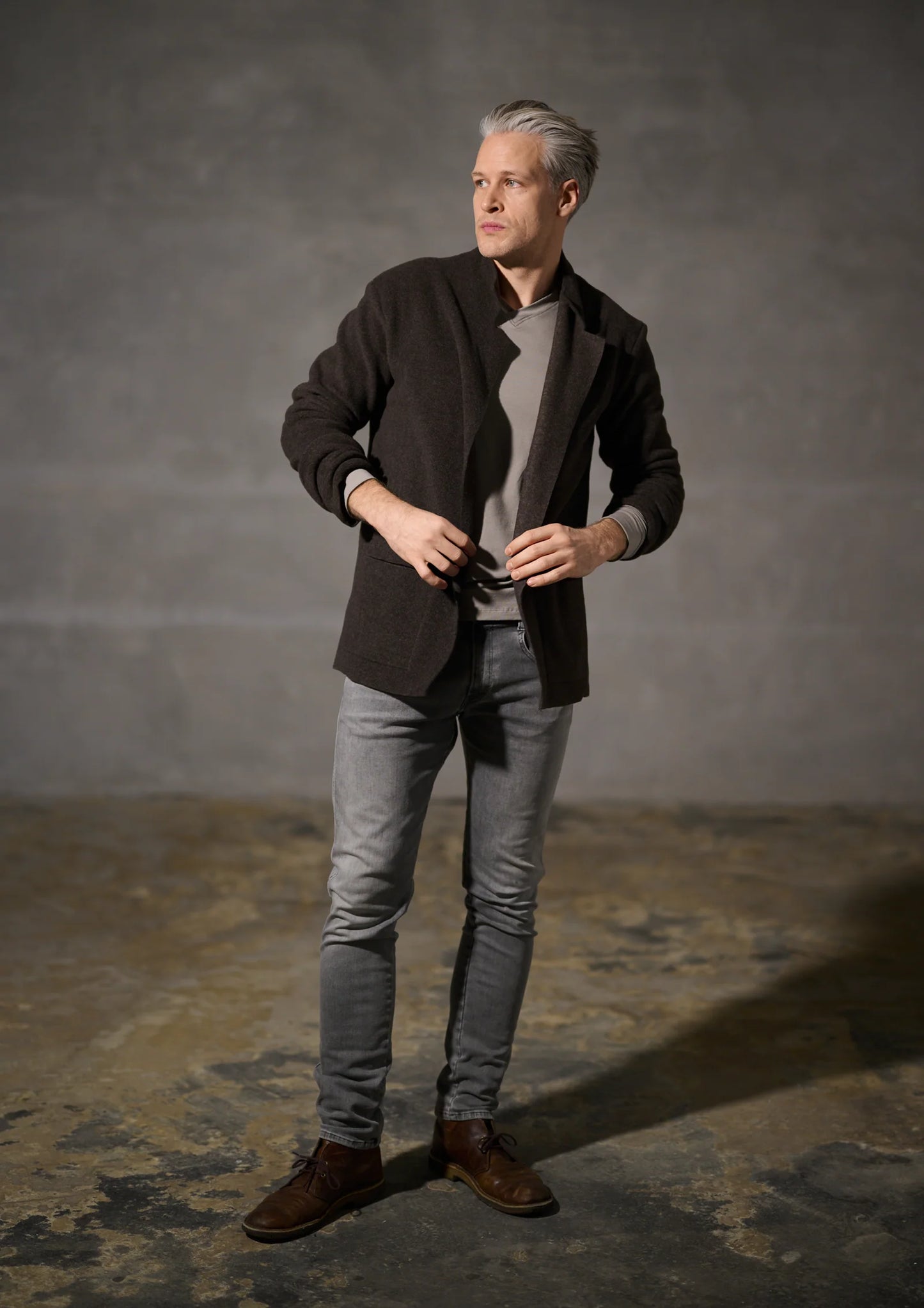 Henriette Steffensen | Fleece Wrap Cardigan in Chocolate