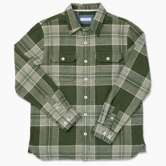 Winter Flannel Utility Shirt in Desert Jade