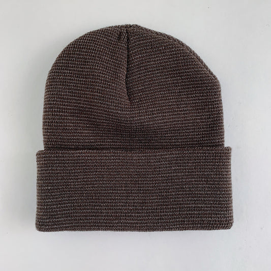 Striped Beanie in Walnut