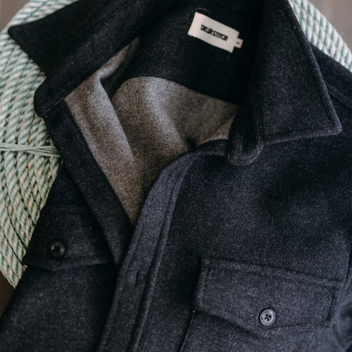 The Maritime Shirt Jacket in Heather Charcoal