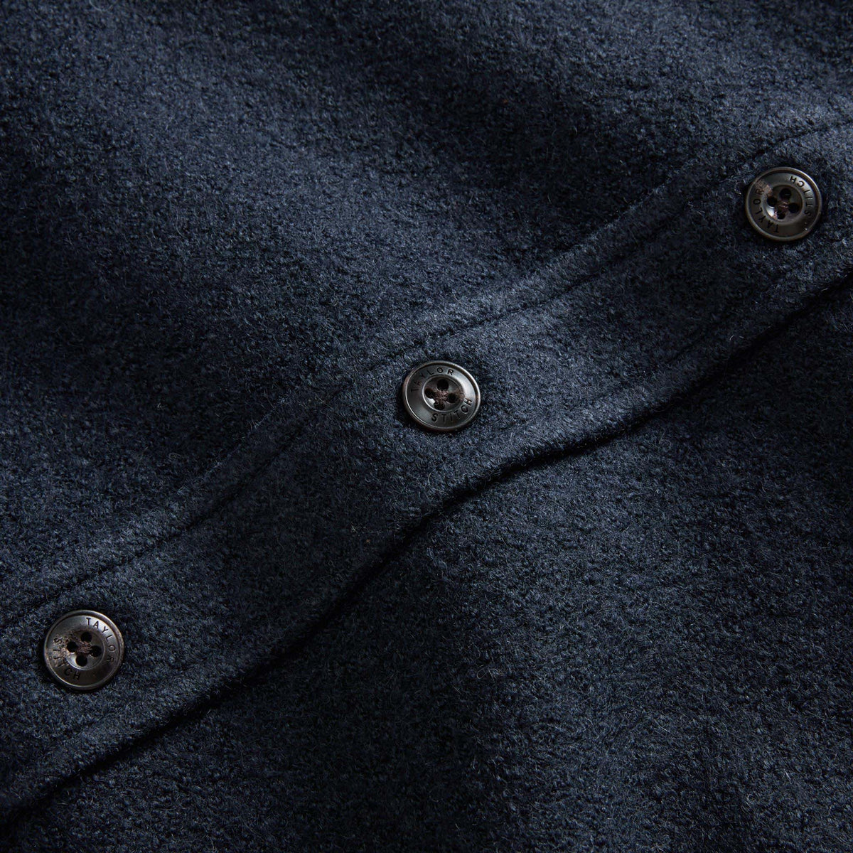 The Connor Overshirt in Dark Navy Boucle