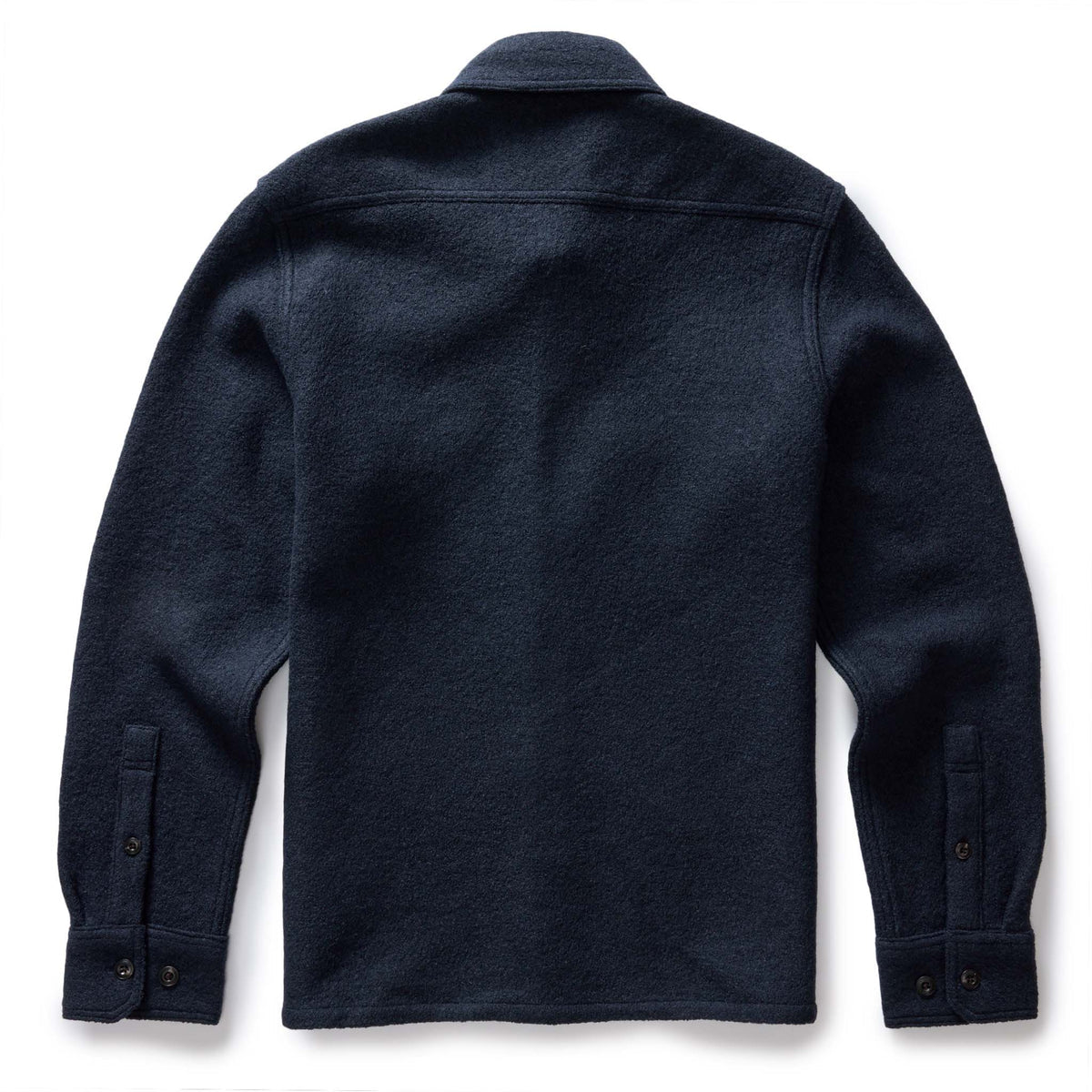 The Connor Overshirt in Dark Navy Boucle