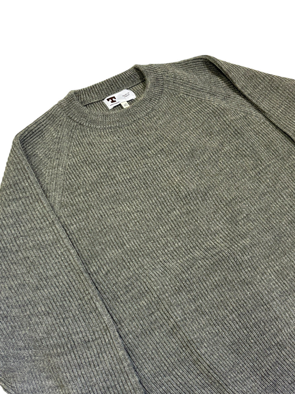 Wool Crewneck Sweater in Grey