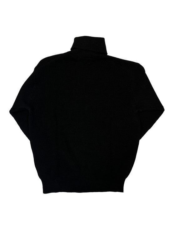 Wool Turtleneck Sweater in Black