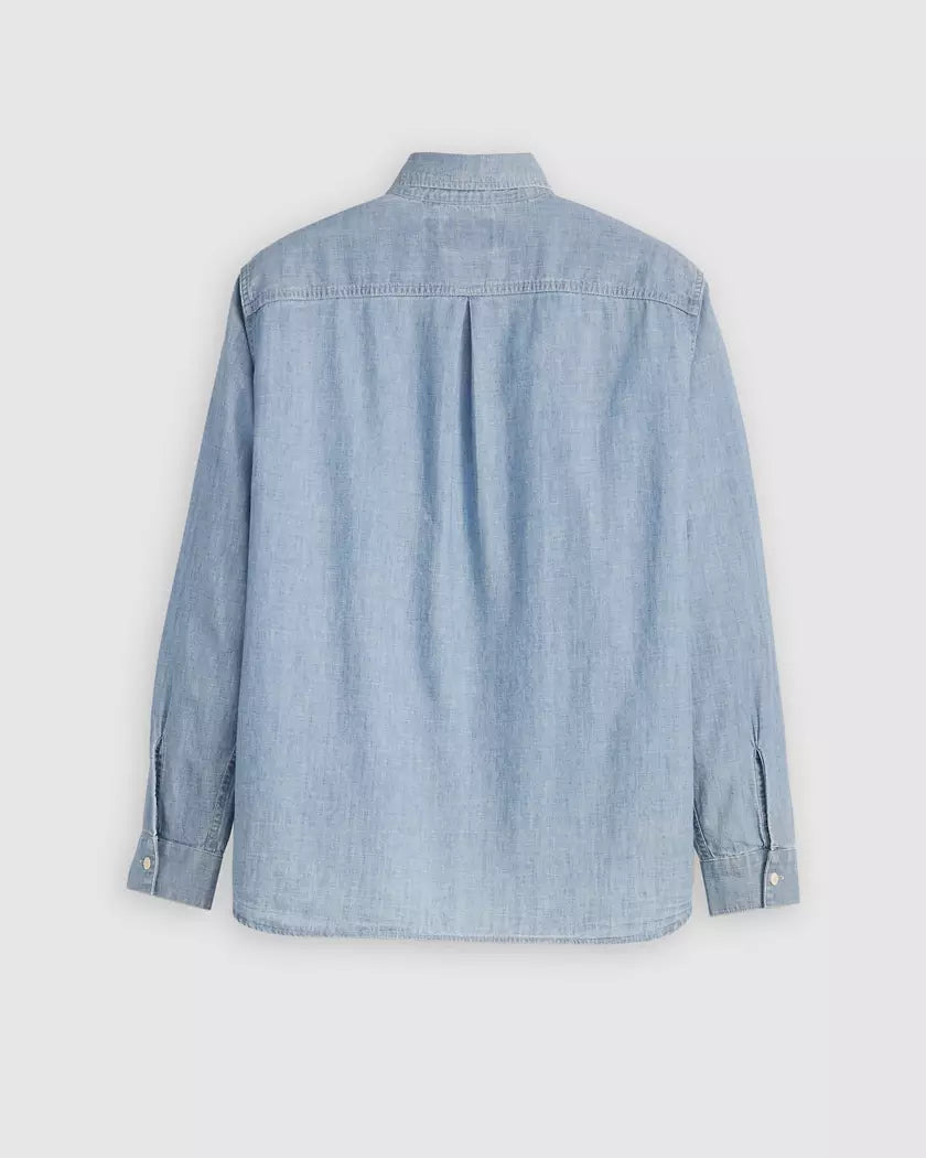 Blue Tab Work Shirt in Light Chambray