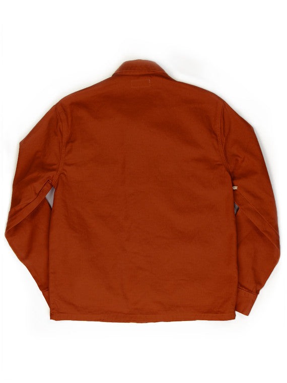 Garment Dyed Coverall Jacket in International Orange