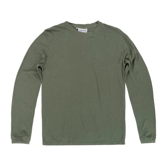 Jung Long Sleeve Tee in Olive Green