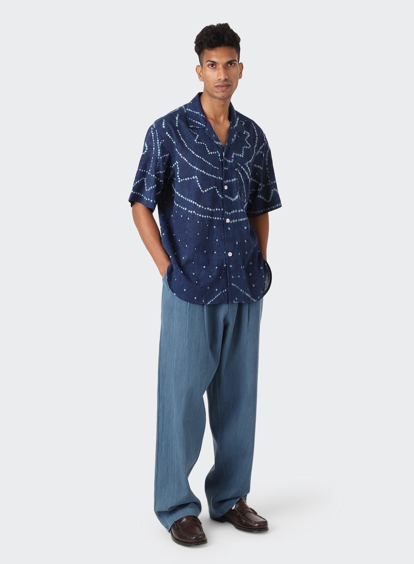 Bandhani Shirt in Indigo