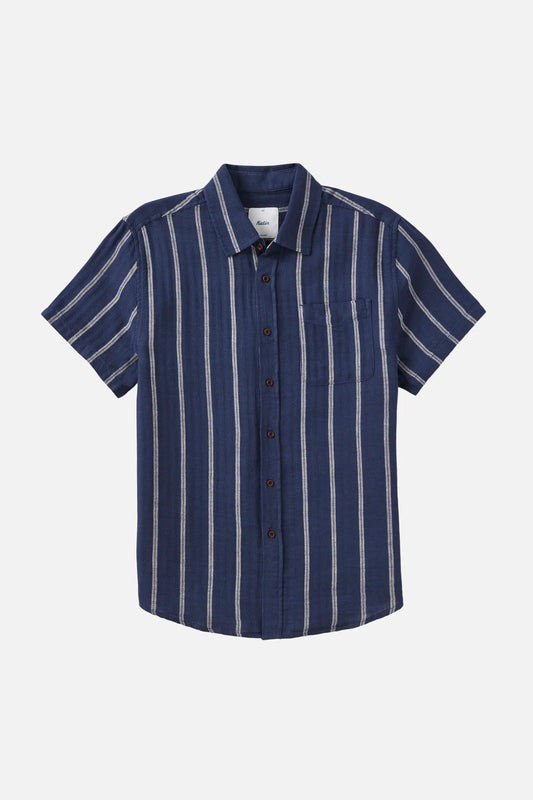 Alan Stripe Shirt in Indigo
