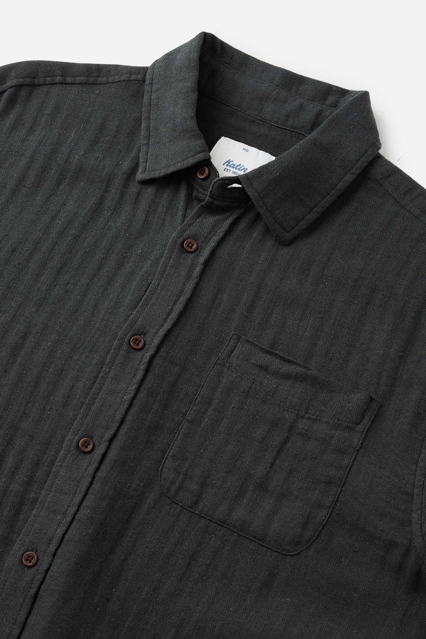 Alan Solid Shirt in Black Wash