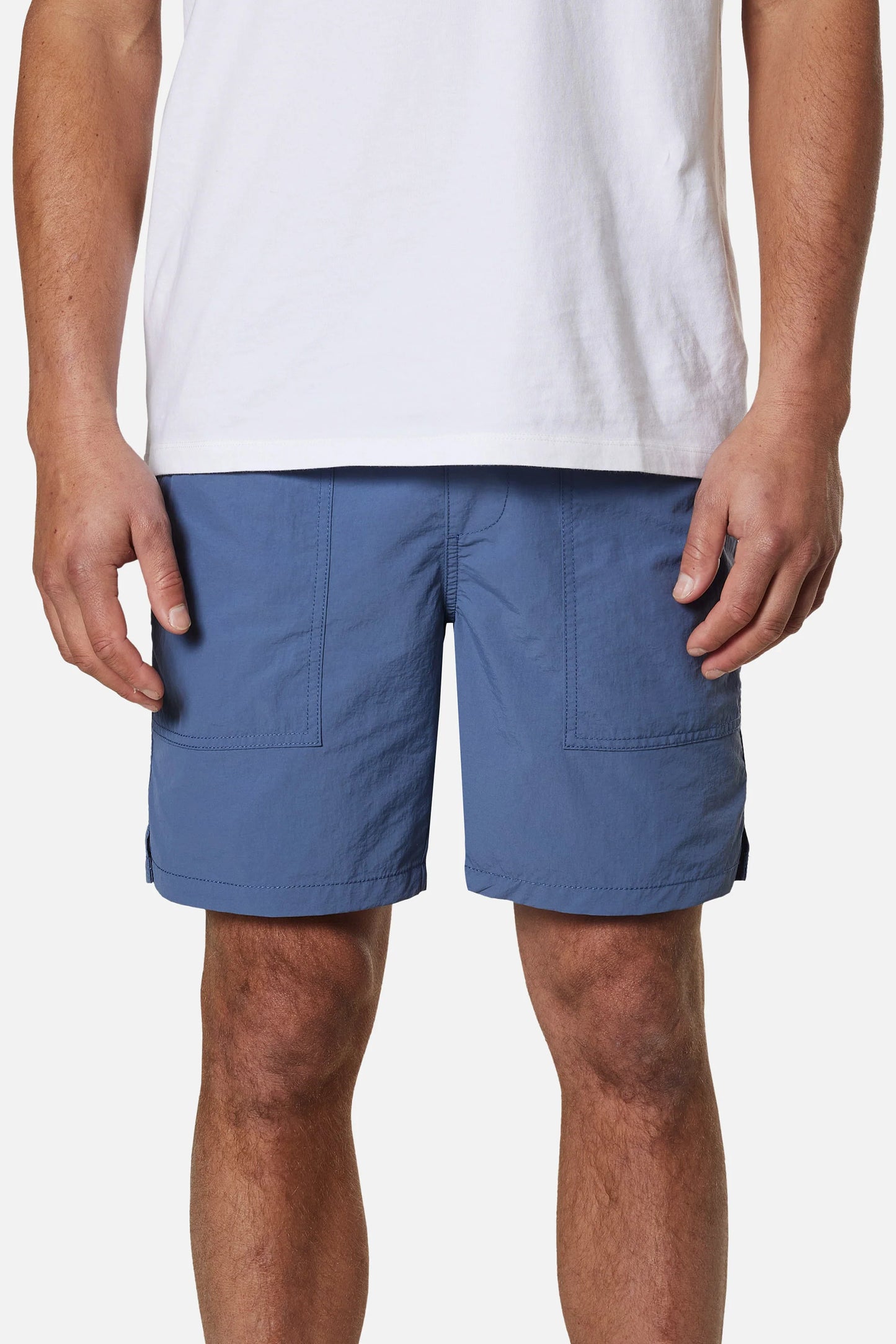 Trails Nylon Shorts in Washed Blue