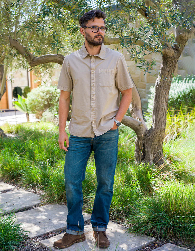 Tailored Shirt Compact Poplin- Taupe Vintage
