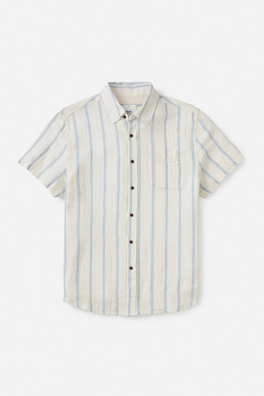 Alan Stripe Shirt in Vintage White