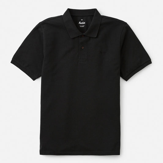 Script Polo in Black