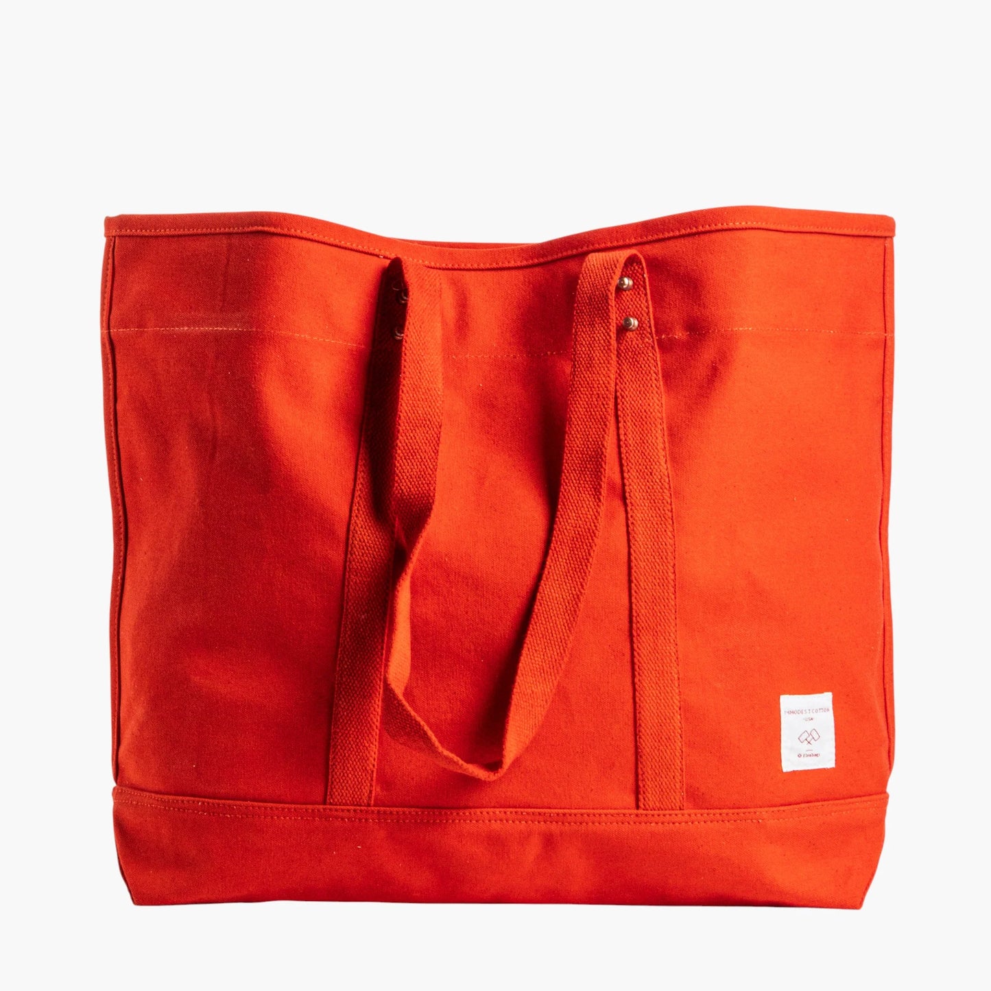 Large East West Tote in Persimmon