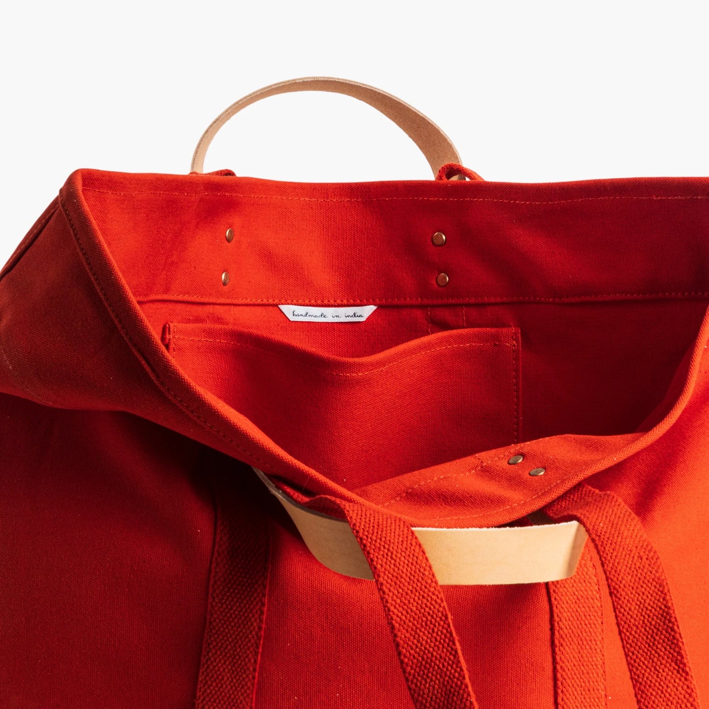 Large East West Tote in Persimmon