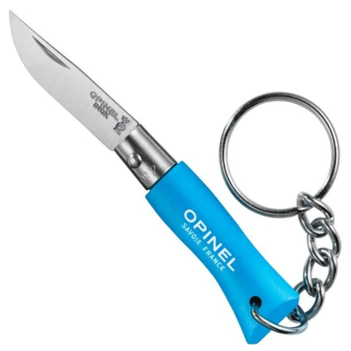 No.02 Keyring Stainless Folding Knife in Skyblue