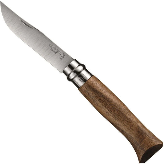 No.8 Stainless Folding Knife in Walnut