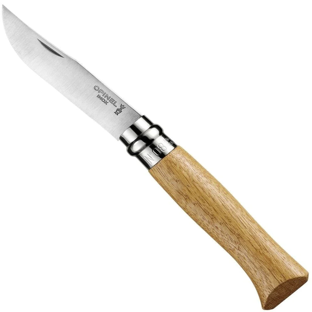 No.8 Stainless Folding Knife in Oak