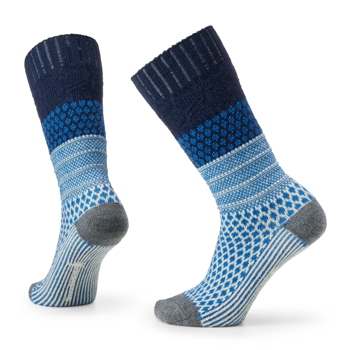 Everyday Popcorn Cable Crew Socks in Deep Navy