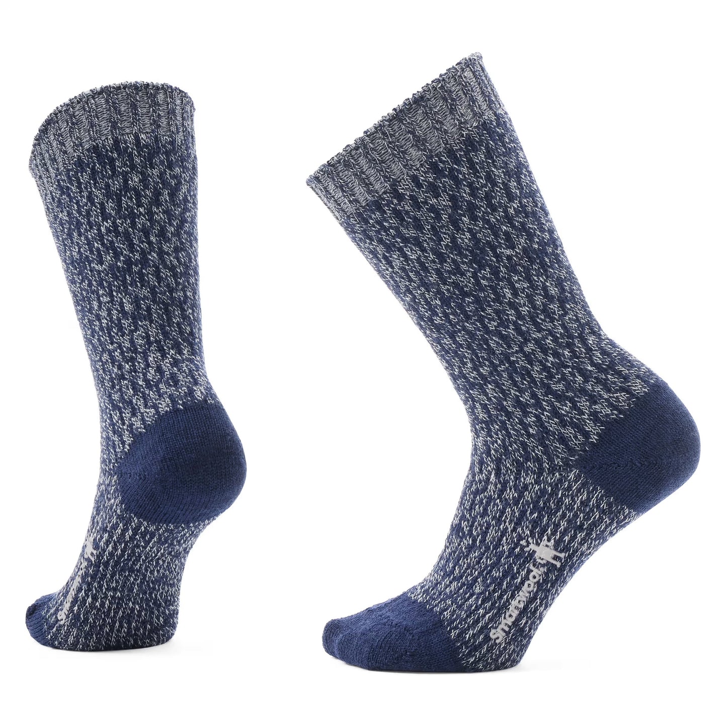 Everyday Cozy Digi-Tick Crew Socks in Deep Navy