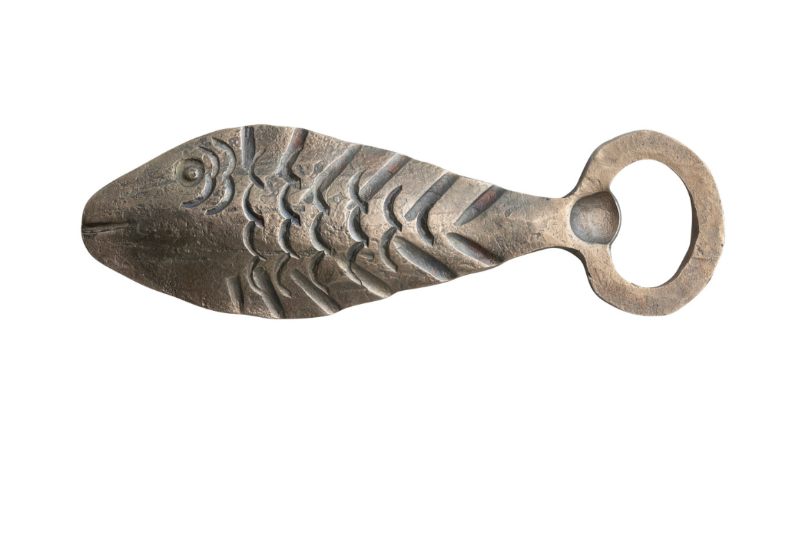 Fish Bottle Opener with Antique Gold Finish