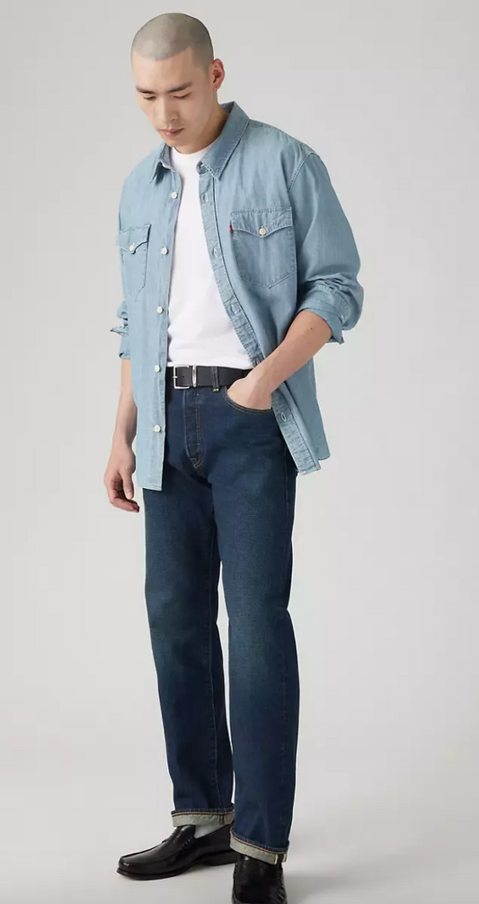 501® '93 Straight Fit Selvedge Denim in The Walls Dark Wash