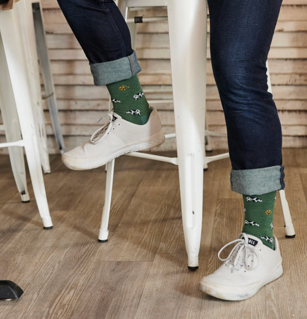 Dairy Air Crew Lightweight Lifestyle Socks in Pasture