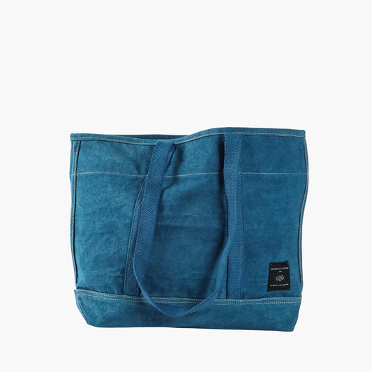 Small East West Tote in Indigo