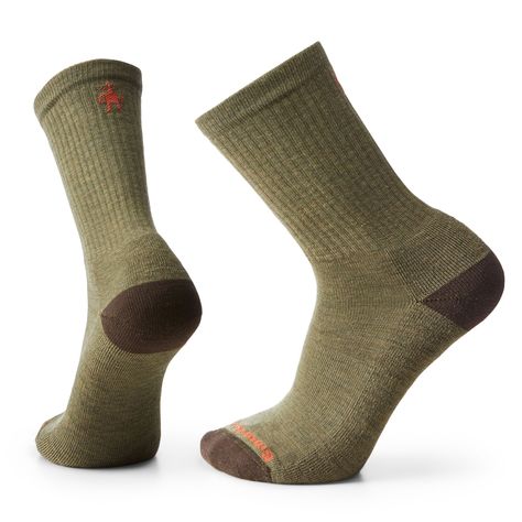 Everyday Solid Rib Crew Socks in Winter Moss