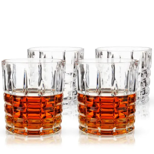 Highland Classic Crystal Lowball Glasses, Set of 4