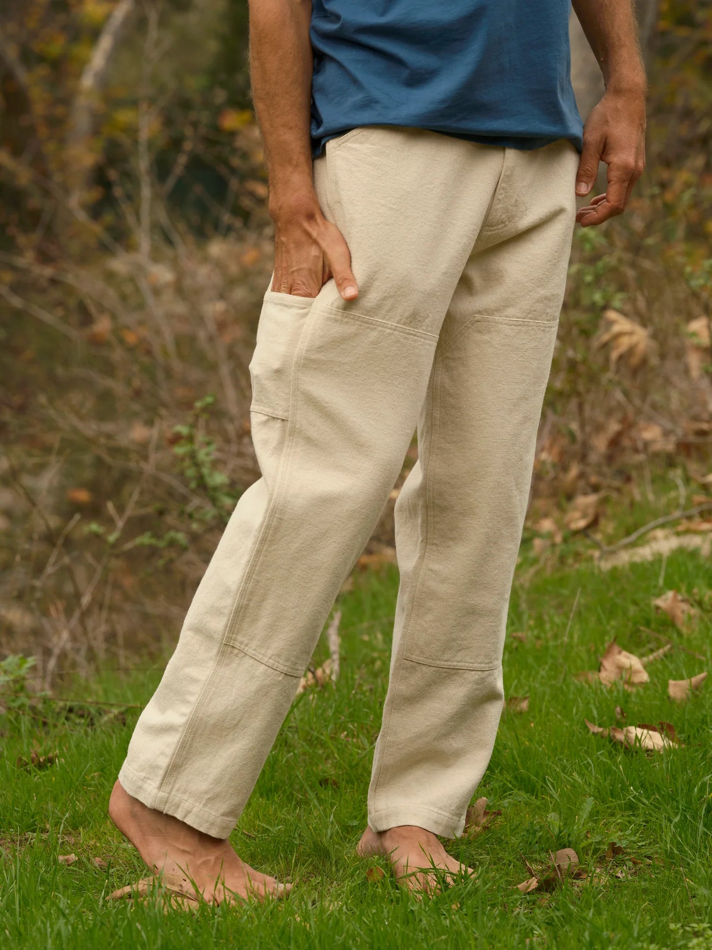 Canvas Work Pants in Natural