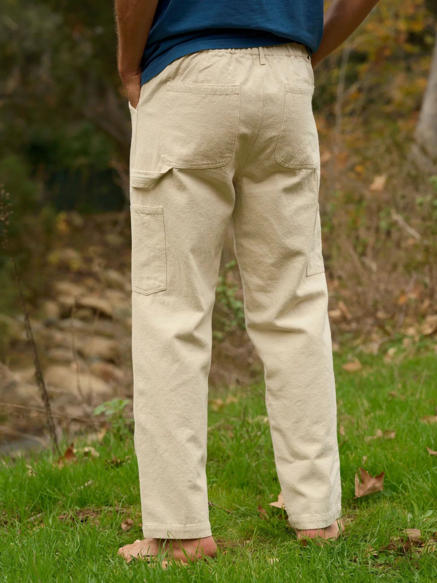 Canvas Work Pants in Natural