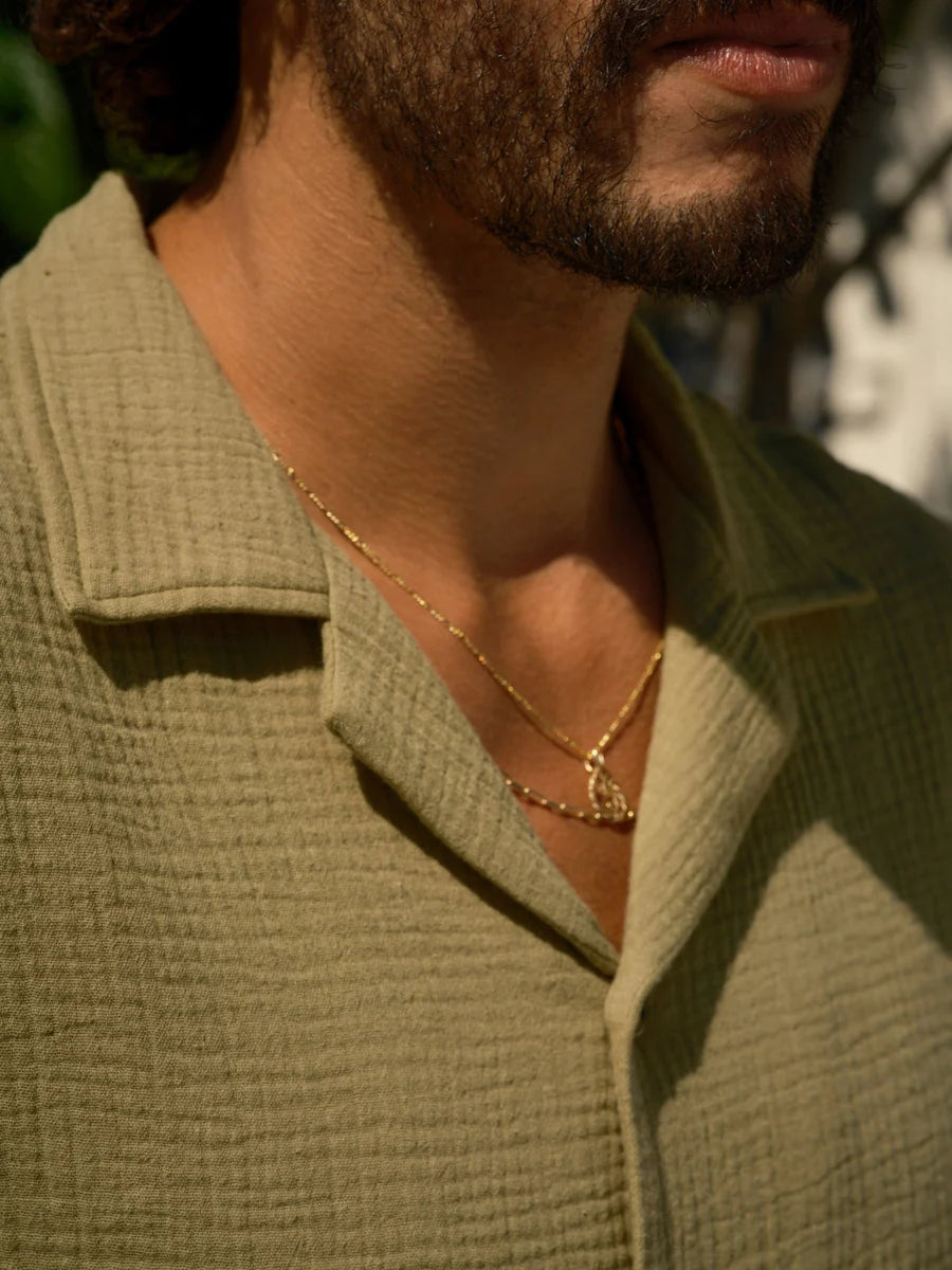 Cosmo Long Sleeve Shirt in Moss Green