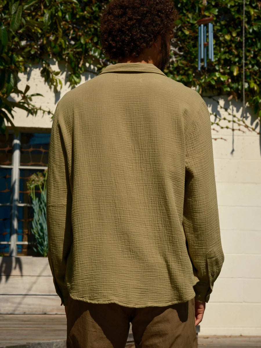 Cosmo Long Sleeve Shirt in Moss Green