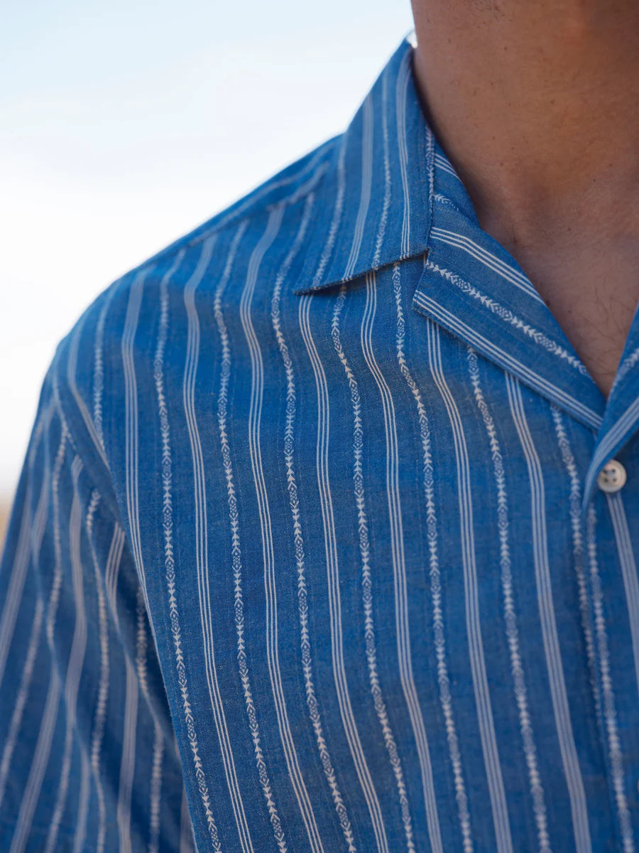 Cosmo Shirt in Blue Chambray Dobby