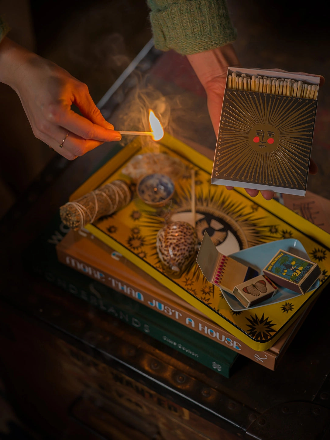 Sun Ray Square Matchbox