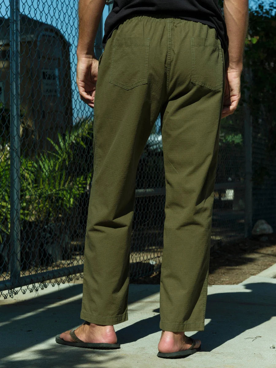 Drawstring Salvador Pants in Mash Green Ripstop