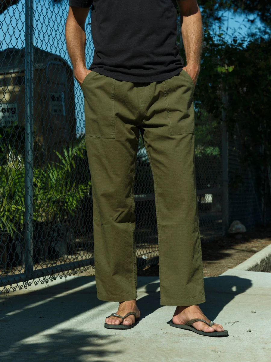 Drawstring Salvador Pants in Mash Green Ripstop