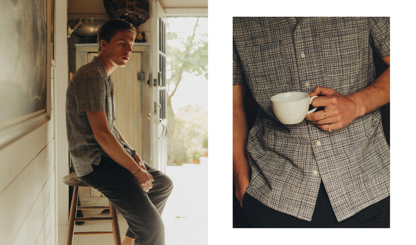 The Conrad Shirt in Cloud Cover Dobby