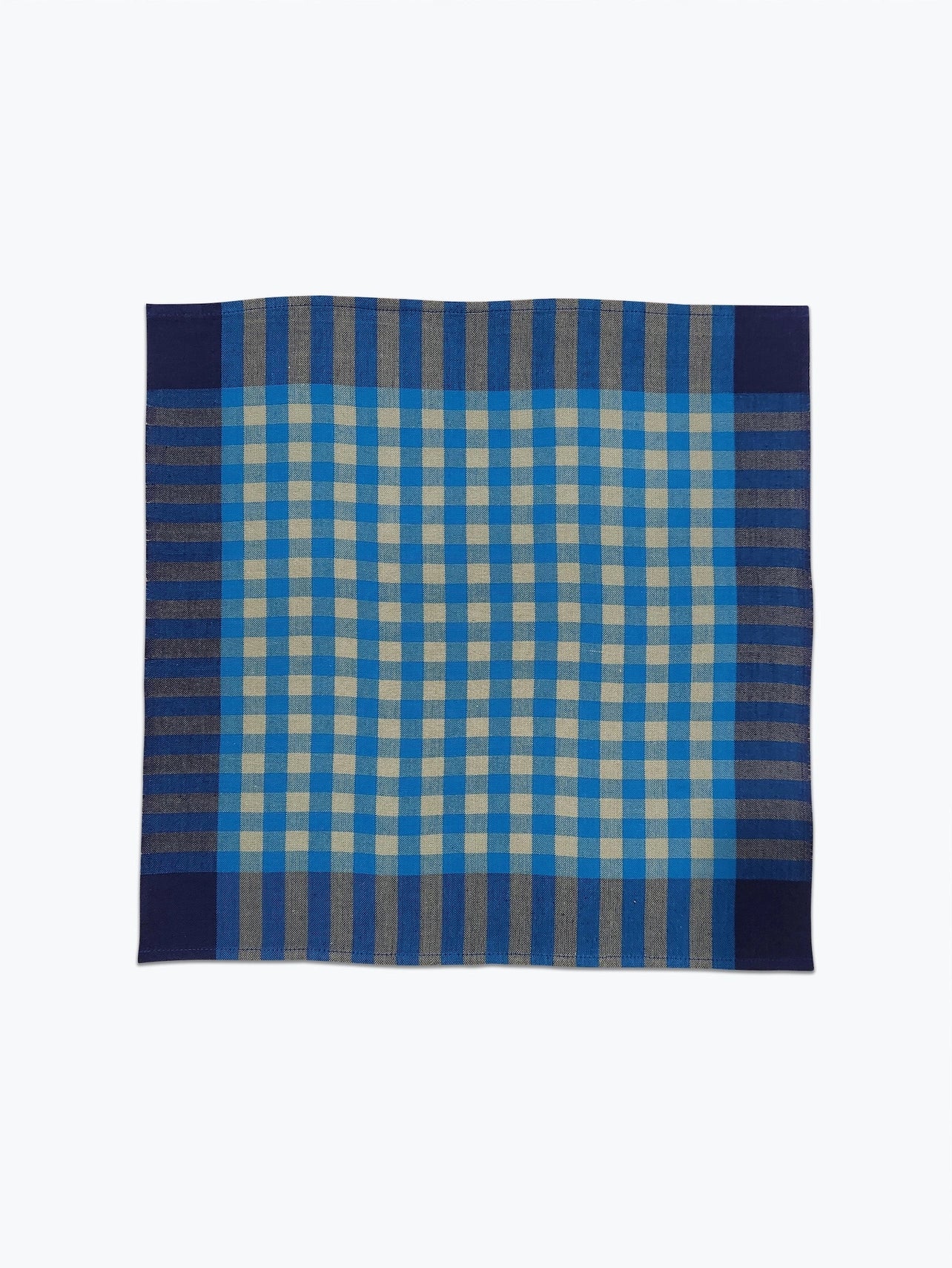 Grid Napkin Pair in Cerulean
