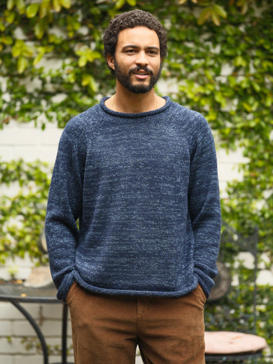 Fisherman Sweater in Navy